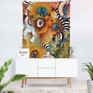 Abstract Multicolor Wall Tapestry